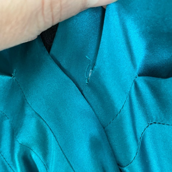 Anthropologie teal silk dress - Picture 7 of 7